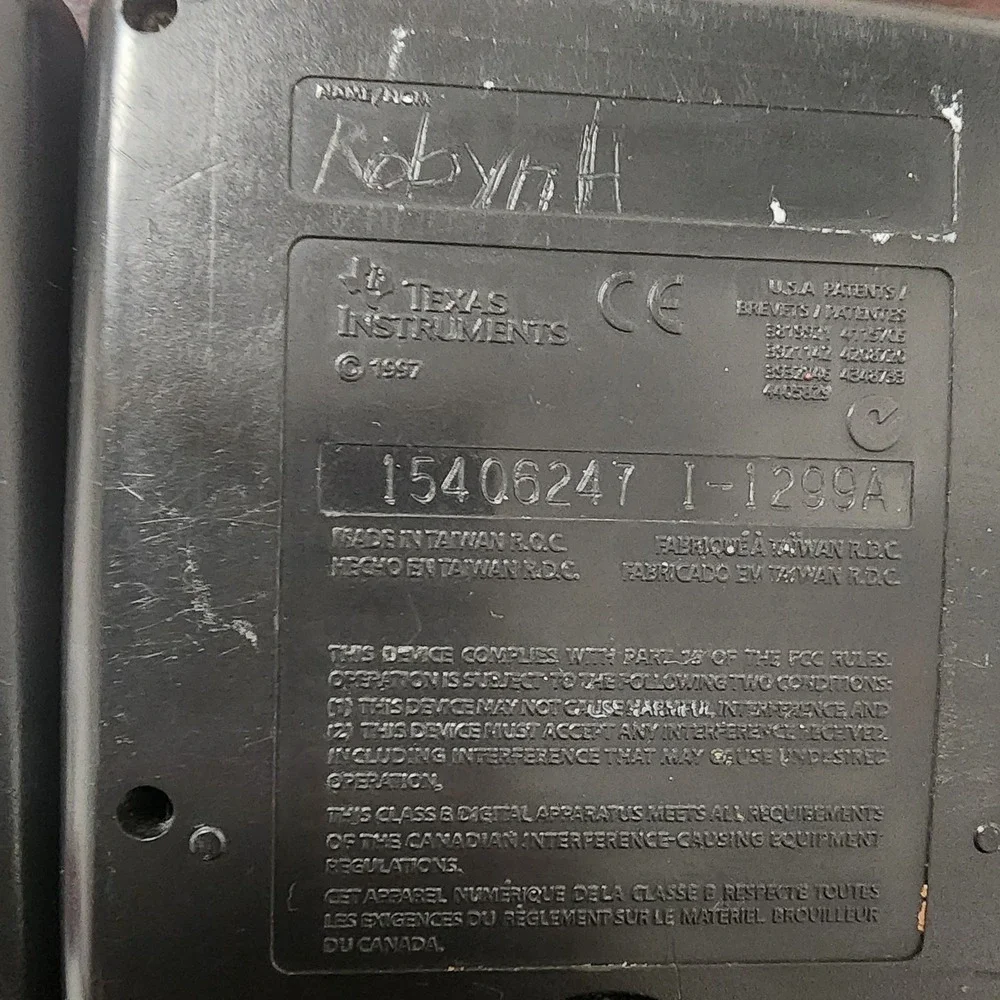 TI-83 Plus‎ Graphing Calculator w/ Cover TESTED WORKING Name Engraved On Back.